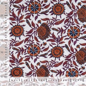 joli matelassé coton fleur et rayures - un chat sur un fil