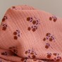 tissu double gaze - fleurs Emily