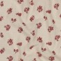 tissu double gaze - fleurs et plumetis