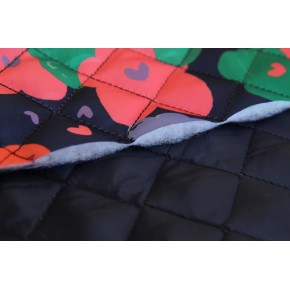 tissu matelassé réversible - tissu coloré fleurs