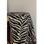 tissu extensible motif zèbre - noir et beige