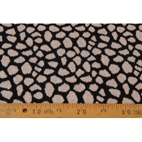 tissu maille fluide léopard beige et noir - un chat sur un fil
