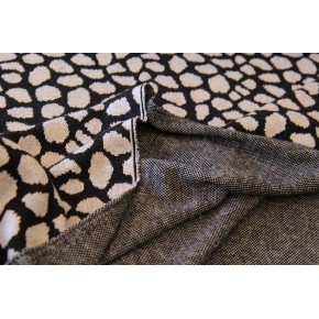 tissu maille pour coudre des pulls fins - imprimé léopard