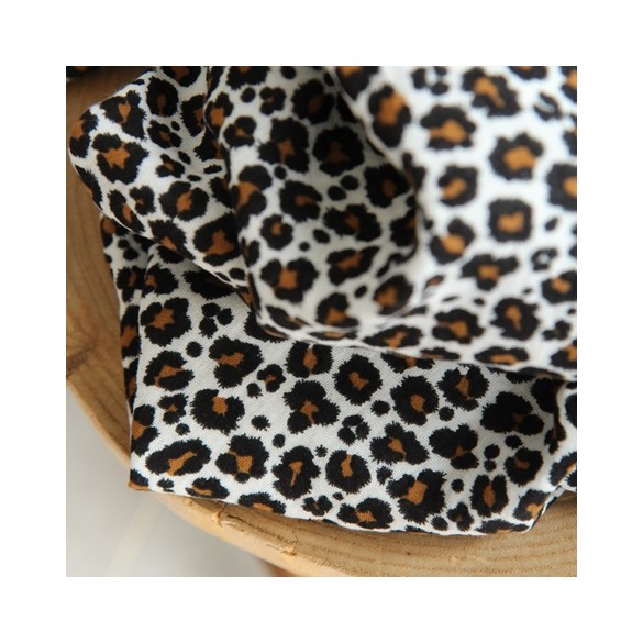 tissu double gaze - léopard