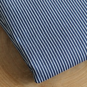 tissu coton denim rayures - un chat sur un fil