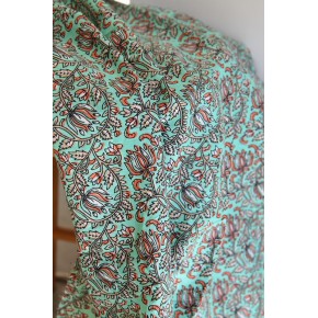 joli coton imprimé fleurs indiennes