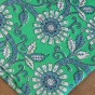 tissu fleurs indien vert et bleu - block print
