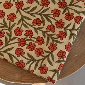tissu indien colette fleurs - block print