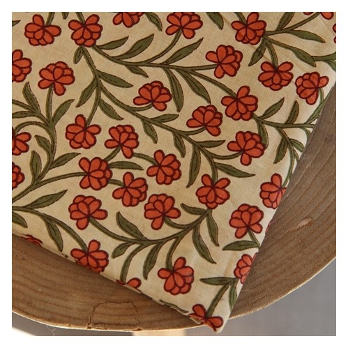 tissu indien colette fleurs - block print