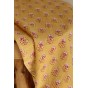joli tissu indien jaune blé motif fleurs