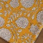tissu coton indien fleurs jaune