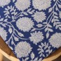 tissu coton indien fleurs bleu