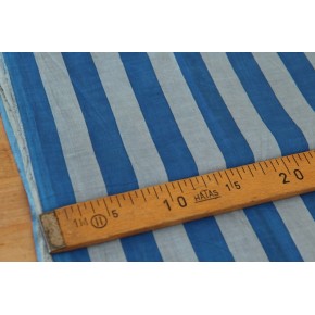 tissu indien - rayures bleu et gris
