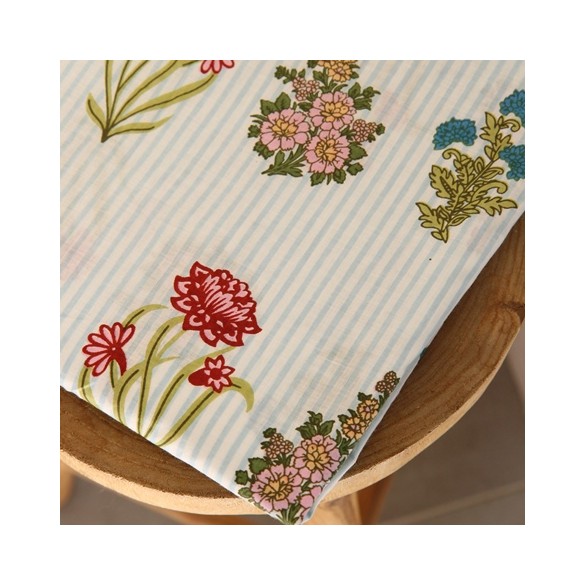 tissu coton indien vente au mètre - un chat sur un fil