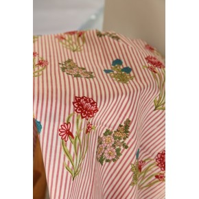 coton indien au mètre - un chat sur un fil