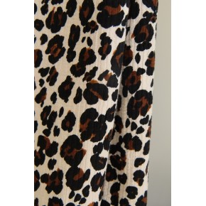 tissu seersucker imprimé léopard - un chat sur un fil