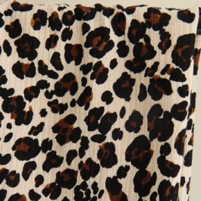 coton seersucker léopard pour coudre une robe