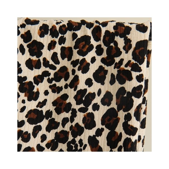 coton seersucker léopard pour coudre une robe