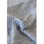 tissu seersucker brodé à carreaux - bleu et blanc