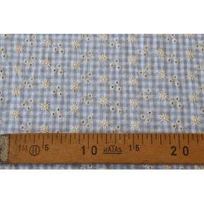 tissu carreaux vichy bleu et blanc