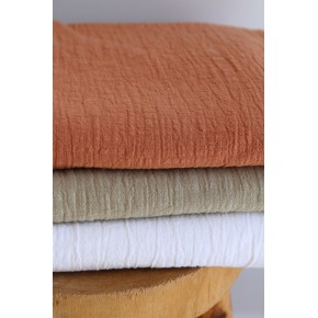 tissu en double gaze unie pour coudre robe, blouse