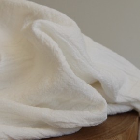 jolie double gaze en coton - blanc cassé
