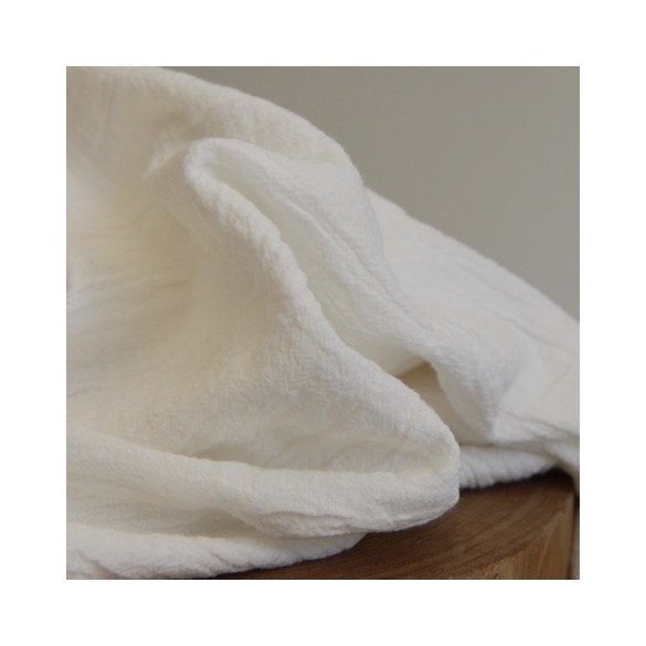 jolie double gaze en coton - blanc cassé