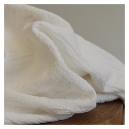 jolie double gaze en coton - blanc cassé