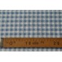tissu broderie carreaux bleu et écru