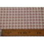 tissu broderie carreaux vieux rose et écru