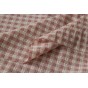 tissu broderie carreaux rose et écru