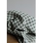 tissu en coton vichy brodé - vert