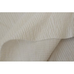 tissu seersucker uni blanc cassé - un chat sur un fil