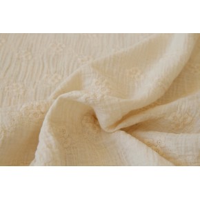 tissu en double gaze brodée pour coudre robe, blouse