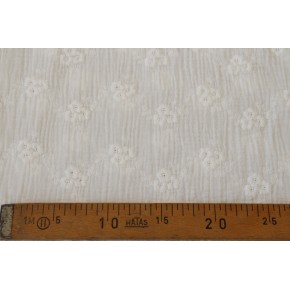 jolie double gaze brodée - blanc