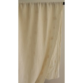 sublime tissu brodé en double gaze de coton