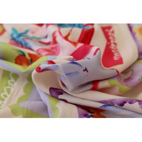 tissu fluide imprimé voyage - un chat sur un fil