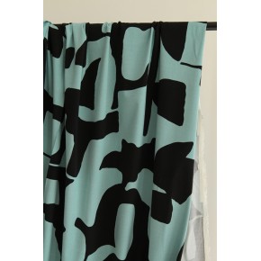 tissu en viscose imprimée - éclipse géométrique