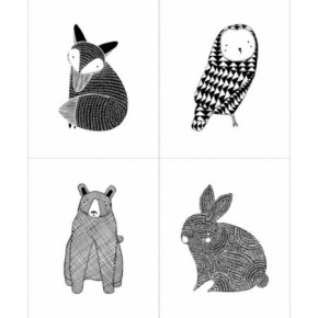 Lapin noir et blanc