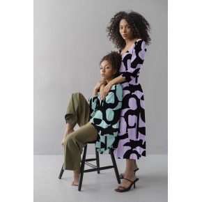 twill de viscose pour coudre robe ou kimono fluide - un chat sur un fil