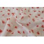 tissu léger et aérien en coton - fleurs rouges