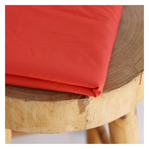 coton uni rouge orange - un chat sur un fil