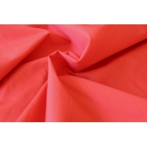 tissu rouge corail en coton - tissu haute couture