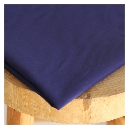 coton uni bleu nuit - un chat sur un fil