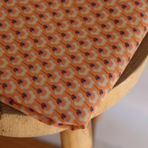 coton imprimé fleurs - popeline upcyclée