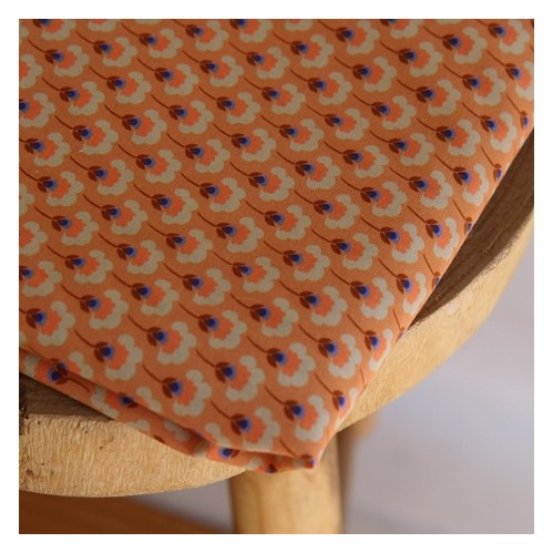 coton imprimé fleurs - popeline upcyclée