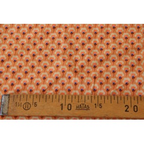 joli coton orange clair avec fleurs - un chat sur un fil