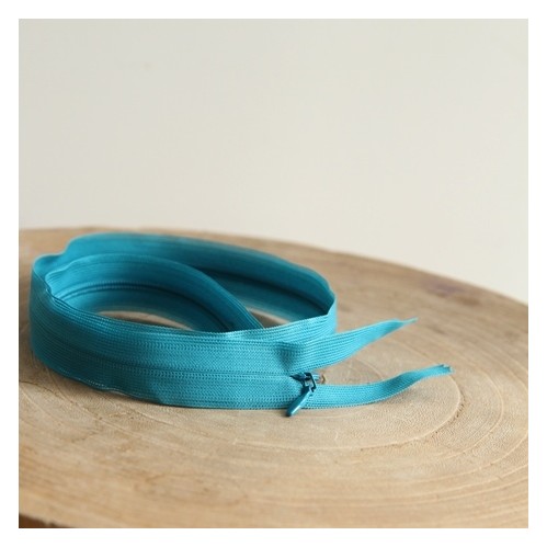 fermeture invisible bleu aqua 60 cm - un chat sur un fil
