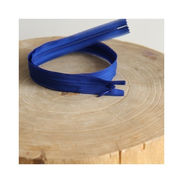 fermeture invisible bleu cobalt 60 cm - un chat sur un fil