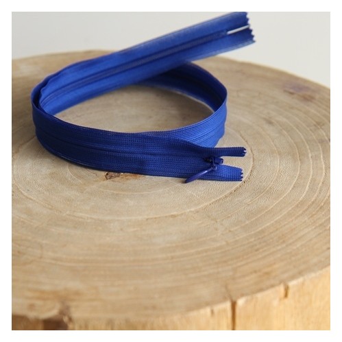 fermeture invisible bleu cobalt 60 cm - un chat sur un fil
